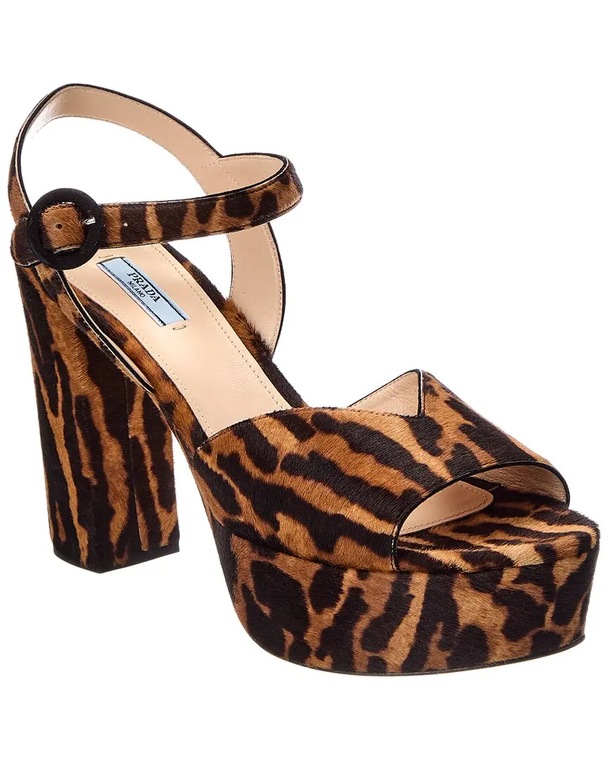 Prada 104 Platform Suede Sandal