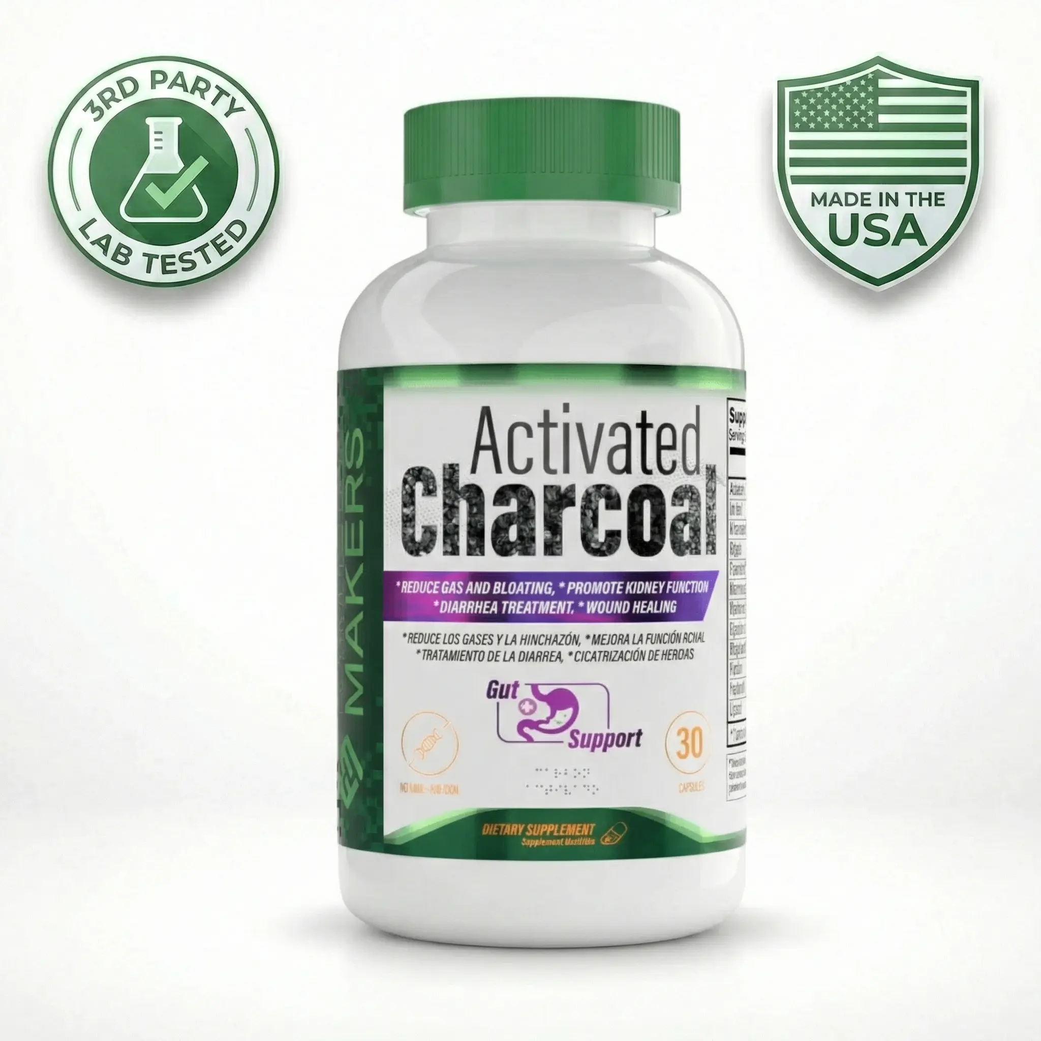 Activated Charcoal Capsules – Daily Use Formula