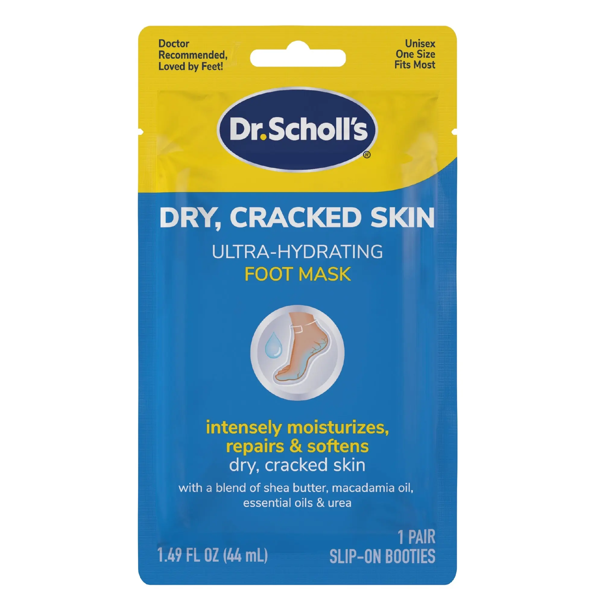 Dr. Scholl's Dry, Cracked Skin, Ultra Hydrating Foot Mask, Moisturizing Socks: Intensely Moisturizes Repairs and Softens Rough Dry Skin with Urea & Essential Oils for Dry Cracked Feet