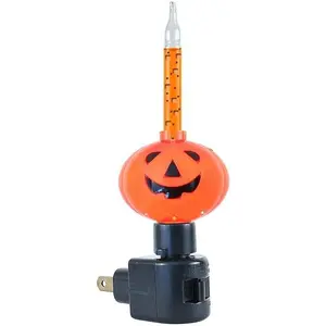 Novelty Lights Halloween Pumpkin Bubble Light Night Light Orange Liquid 5W C7/E12 Candelabra Base UL Listed Plug-in Swivel Base for Horizontal & Vertical Outlets - Household