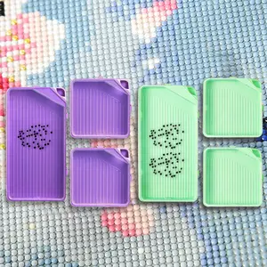 6 Pcs Spill-Proof Plastic Rhinestone Tray Organizers - Bead Sorting Trays, Diamond Art Storage Containers for DIY Art Craft & Needlework (Toys & Hobbies Accessories)