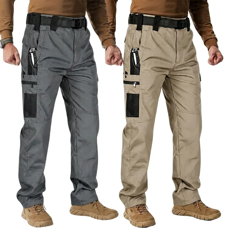 Men’s 2-Pack Work Pants - Tear-Resistant Hiking Work Pants, Available in Multiple Colors, Outdoor Multi-Pocket Military Tactical Pants Menswear Menswear Zipper Trouser