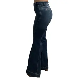 Jean Cintura Esculpida Premium Ref CBJ-004 Women's Flared Bottom Jeans for Stylish Comfort - Womenswear