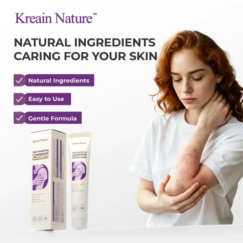 Kreain Natural 7 Tea Tree & Cica Soothing Gel - Daily Use Face Moisturizer to Calm, Hydrate, Repair Sensitive Skin - 20g Single Item, No Harmful Additives, Barrier Repair, Skin Soothing Cream, Calming Gel Cream, Tea Tree Extract, Face Moisture