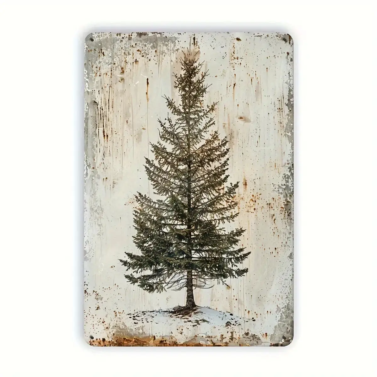 2D Flat, 2d flat Decorative Signs& Plaques, Iron, 2D Flat, Aluminum,  8x12inch Piece Vintage Tree Tin Label Style Wall Decoration,1pcs Suitable for Indoor/Outdoor Use in Homes, Restaurants, Bars, Coffee Shops, Doors, Garages PE,