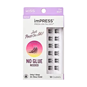 Impress Falsies Self Adhesive Eyelashes, 12 Lash Clusters - Chic