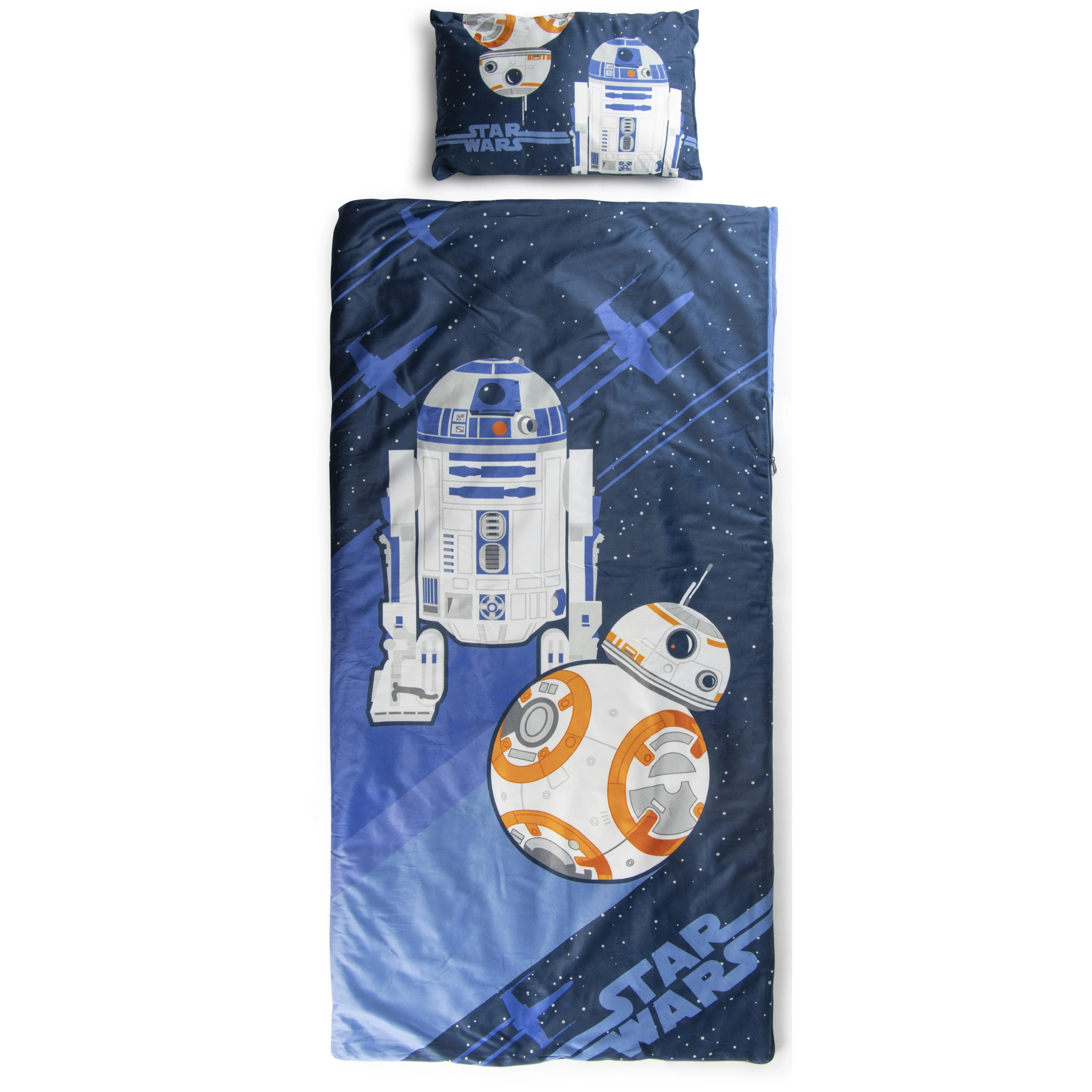 Jay Franco Children's Soft Fabric 2-Piece Sleeping Bag Set with Roll-Up Mat, Ideal for School Use, Fun Indoor Sleepover Bedding