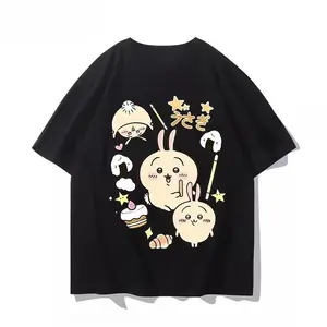 valentine shirts Chiikawa 1Cute Funny Pattern T-shirt Summer Casual Comfortable Cotton Round Neck Short Sleeve T-shirt