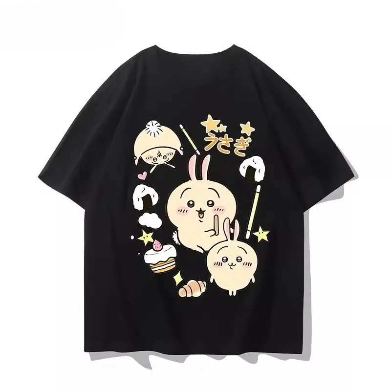 valentine shirts Chiikawa 1Cute Funny Pattern T-shirt Summer Casual Comfortable Cotton Round Neck Short Sleeve T-shirt