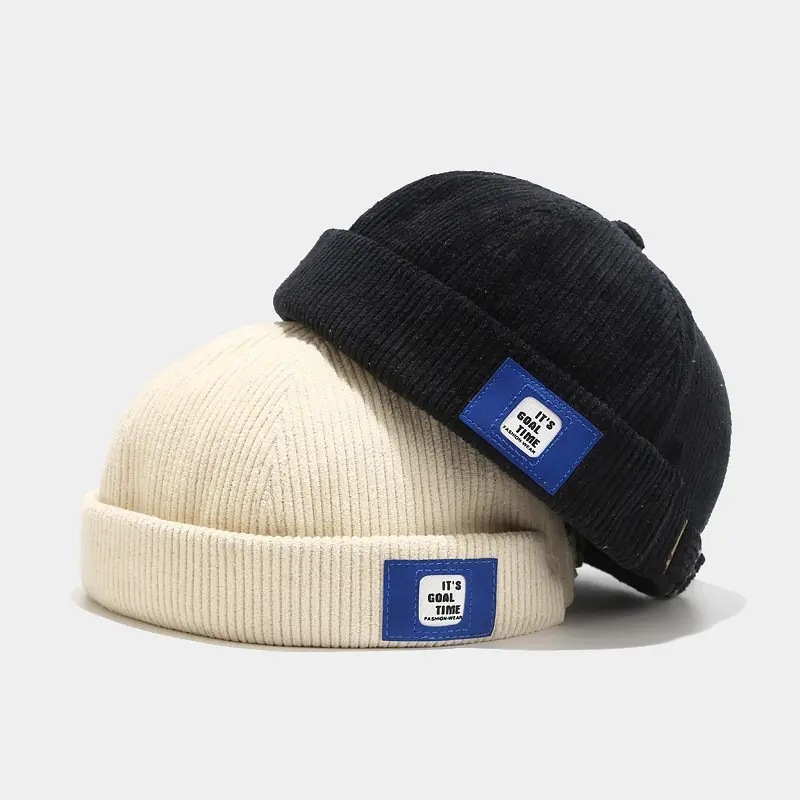 Docker Hat for Men, Solid Rolled Cuff Snapback Cap, Funny Engagement Gift & Anniversary Men's Accessories