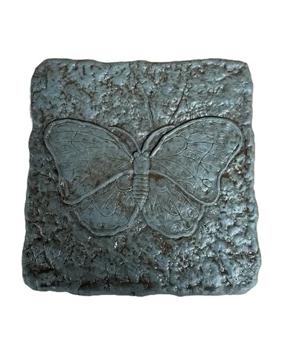 Solid Rock Stoneworks Butterfly Garden Stepping Stones, Concrete, Cypress, 12 x 12 inches
