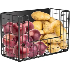 Magnetic Shelf for Fridge , Fruit Potato & Onion Storage Bins, Pantry Organizers & Storage, Large Container Magnetic Basket for Refrigerator, Kitchen Counter, Cabinet, Magnetic Fridge Organizer
