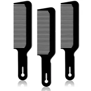 3 Pieces Barber Combs Flat Top Clipper Combs Hair Cutting for Flat Top and Clipper Cuts(Black)