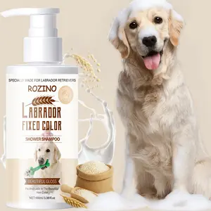 Rozino Labrador Fixed Color Shower Gel - 100ml Semi-Transparent Pet Shampoo for Black Yellow & Chocolate Labradors with Coconut Oil Honey & Rice Water Extract for Deep Nourishment & Color Protection