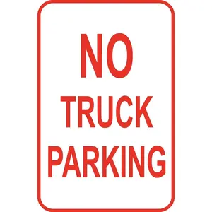 No Truck Parking Lot Sign 12" x 18" No Rust Aluminum Metal Road Street #21