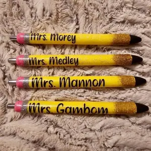 Glitter pencil pens