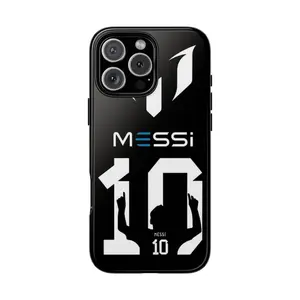 Lionel Messi Phone CaseMessi 10 Silhouette Phone Case  Soccer LegendSoccer Legend Artwork, Dual Layer