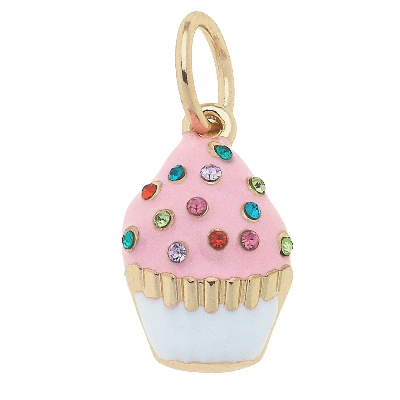 Bejeweled Cupcake Charm, Cupcake with Sprinkles