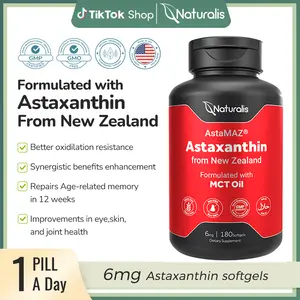 Naturalis New Zealand Astaxanthin | from Sustaibaly Grown Microalgae | Non-GMO, Soy & Gluten Free | 180 /300 Mini-Softgels