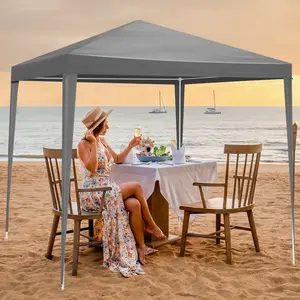 Four Sides Portable Waterproof Tent for Outdoor Camping, Parties, and Events – Heavy Duty Metal Frame, 90G/M2 PE Fabric, Easy Assembly, and Stable Spiral Interface Design