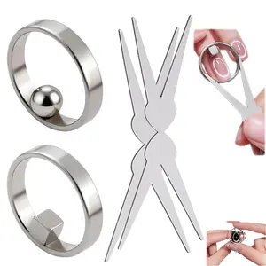 2026 New Ring Shaped Cat Eye Magnets for Nails, 3-in-1 Hollow Circular Magnet Tool for French Heart Wide Beam Design, DIY Gel Art Manicure Kit (2 Pcs)