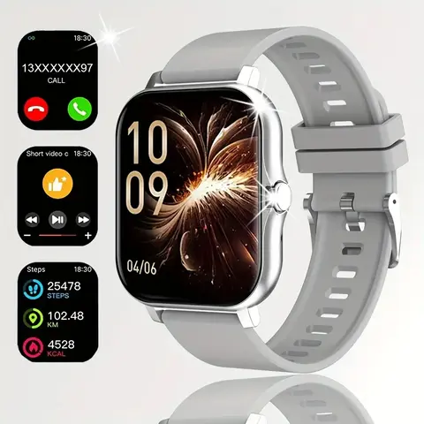 Blush Pink Wearable Smart Watch - Durable Gadget Watch, Wireless Talking & Dialing, Multi-Sport Mode, Call Reminder & Rejection, App Notifications, HD Screen, Alloy Body, USB Rechargeable, Universal Charging, Connection-Enabled Gifts for Adults