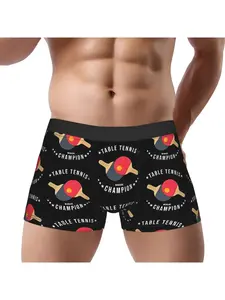 1 Piece Table Tennis (Wannabe) Champion Underpants Homme Panties Male Underwear Print Shorts Boxer Briefs