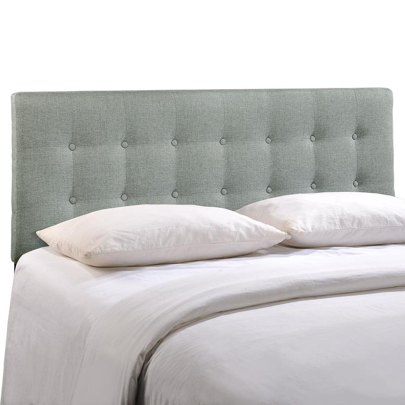 Modway Emily Queen Upholstered Fabric Headboard in Gray