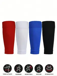 Men Women Sport Compression Socks, Comfortable Soft Pressure Stockings, Elastic Football Leg Sleeves, No Foot Fixed Guard Socks