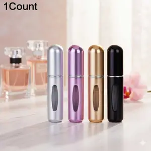 Portable 5ml Refillable Perfume Atomizer Leak Proof Travel Size Mini Spray Bottle Great Gift for Men Women Couples Friends Airplane Approved