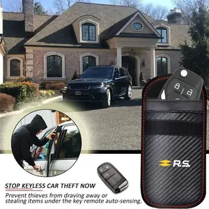 Car Key Case Signal Blocker Bag, Rfid Shielding Pocket, Compatible with Renault Models, Secure Your Car Keys, Essential Accessory