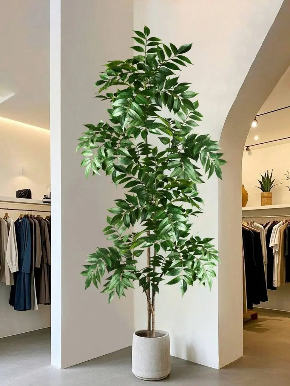 🌿 76-140cm Artificial Ficus Tree, Large Faux Tropical Greenery With Realistic Plastic Leaves For Home, Office And Garden Decor.