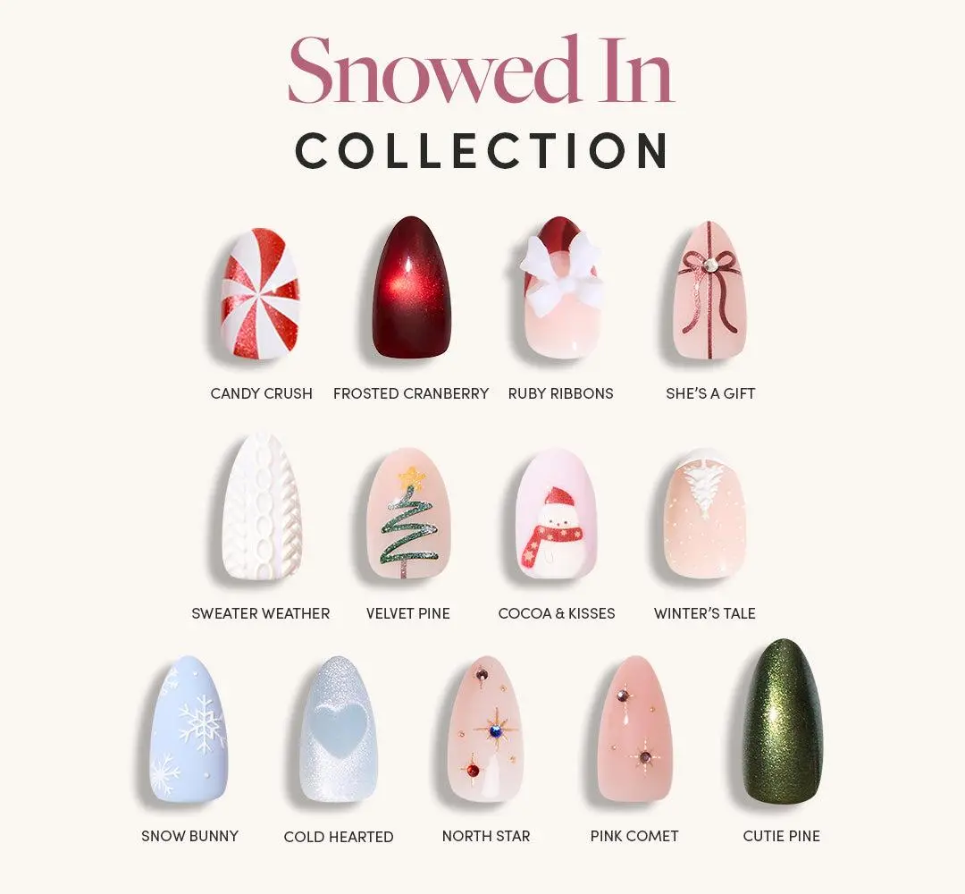 Glamnetic Snowed In Press-On Nail Collection Glamnetic Snowed In Press-On Nail Collection