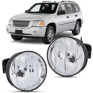 Nilight Fog Lights Assembly Compatible with 2002 2003 2004 2005 2006 2007 2008 2009 GMC Envoy Foglight Replacement w/880 12V 27W Bulbs Clear Lens