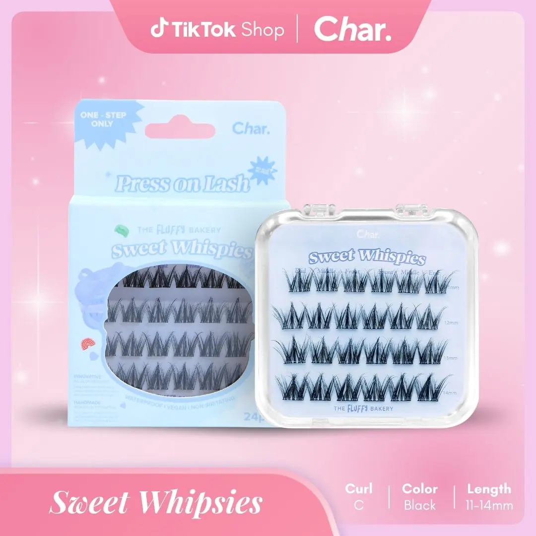 Sweet Whispies -  Fluffy, Soft Glam, Elegant , Pre-glue lashes,5D, C-Curl, 11–14mm — ideal for a lifted, elegant look