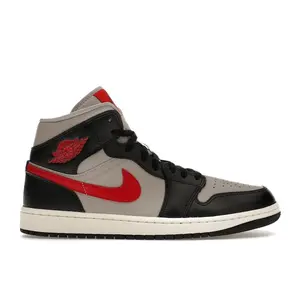 Jordan Women's 1 Mid Black College Grey Gym Red, from StockX