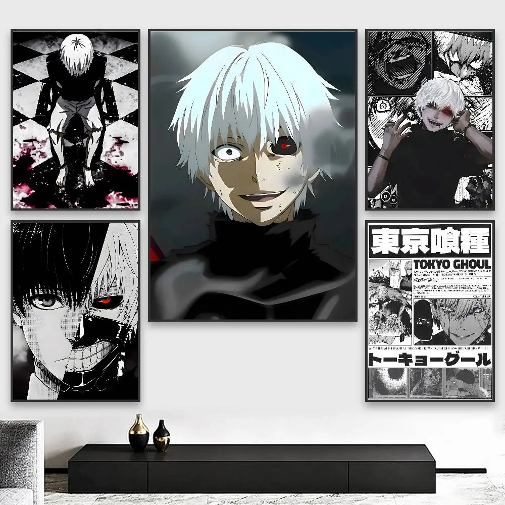 Tokyo Ghoul Comic Art Poster - High-Definition Artistic Home Supplies Prints, Crease-Resistant, Fade-Resistant, Waterproof Otaku Decor for Living Room, 20x30inch(50x75cm)/24x36inch(60x90cm) Anime Gift