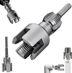 1/2'' 3/4'' PVC Pipe Thread Cutting Tool Integrated Internal & External Pipe Threading Tool Upgrade Pipe Thread Cutting Tool for Plumbing DIY Repairs