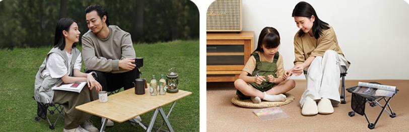 KingCamp Camping Stool – Small Portable Folding Stool, Mini Lightweight Backpacking Lounging Chair for Outdoor Camping, Hiking, Fishing, Travel, and Picnics