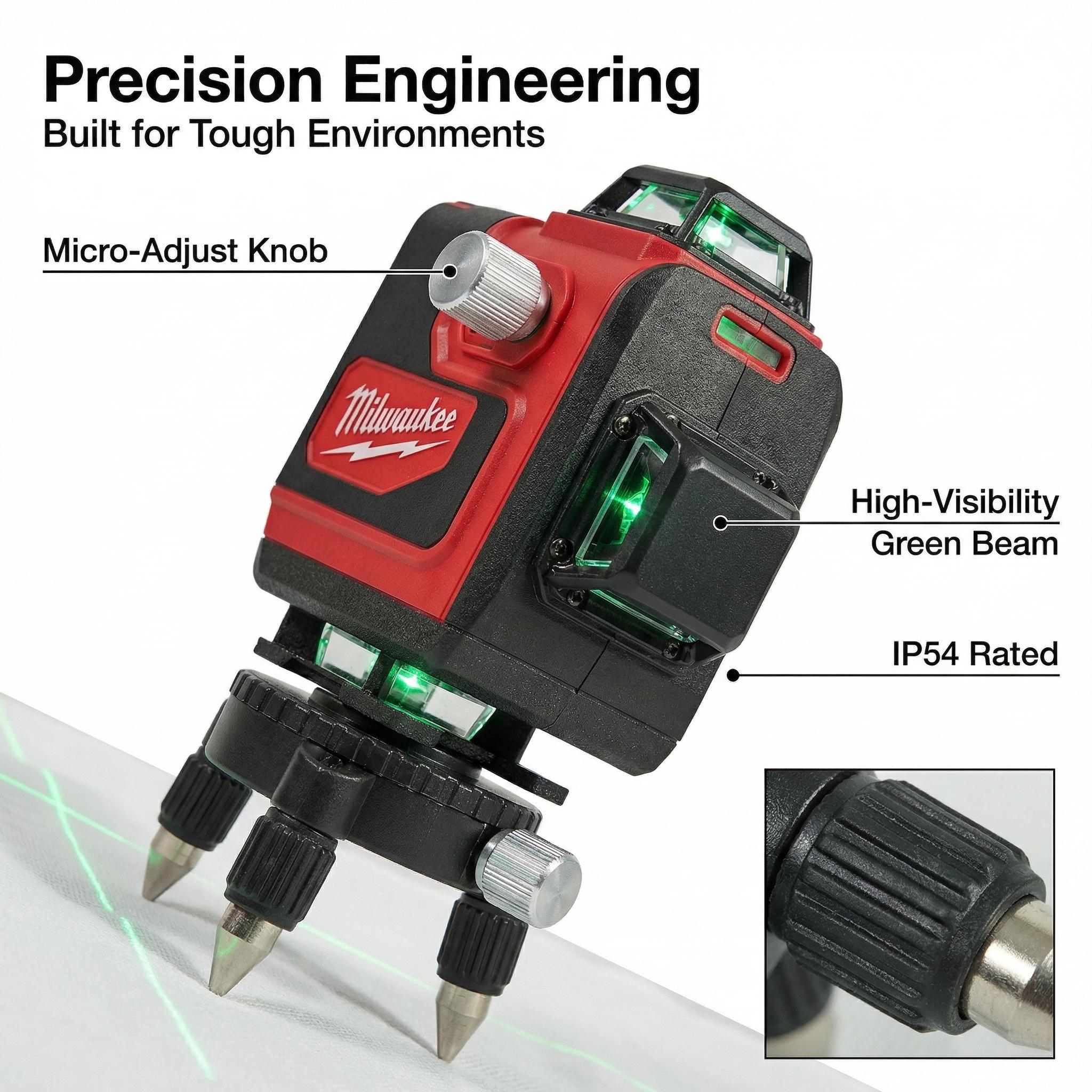 Milwaukee 16 Line Cross Laser Level For Construction