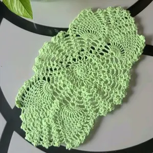 lime green oval crochet tablecloth Tablecloths Modern Decoration