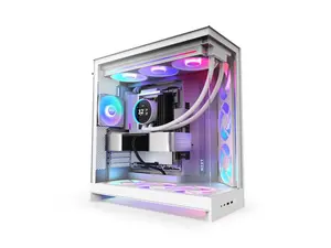 NZXT CM-H92FW-R1 White SGCC / Tempered Glass Mid-Tower Case (Computer Cases - ATX Form)