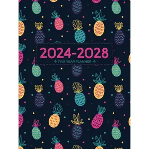 5 Year Monthly Planner 2024-2028 | Large | Funky Pineapples: Calendar Book (US Federal Holidays, Moon Phases, Vision Board) Five Years / 60 Months: January 2024 – December 2028 Paperback – August 25, 2023
