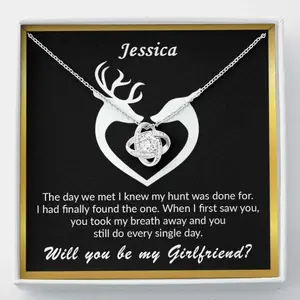 Girlfriend Necklace, Will You Be My Girlfriend Gift, Girlfriend Proposal Ideas, Asking Out Girlfriend, Will You Be My Girlfriend Proposal Necklace, Message To My Daughter, Daughter Gift, Father Daughter Necklace, Christmas Gift, Birthday Gift