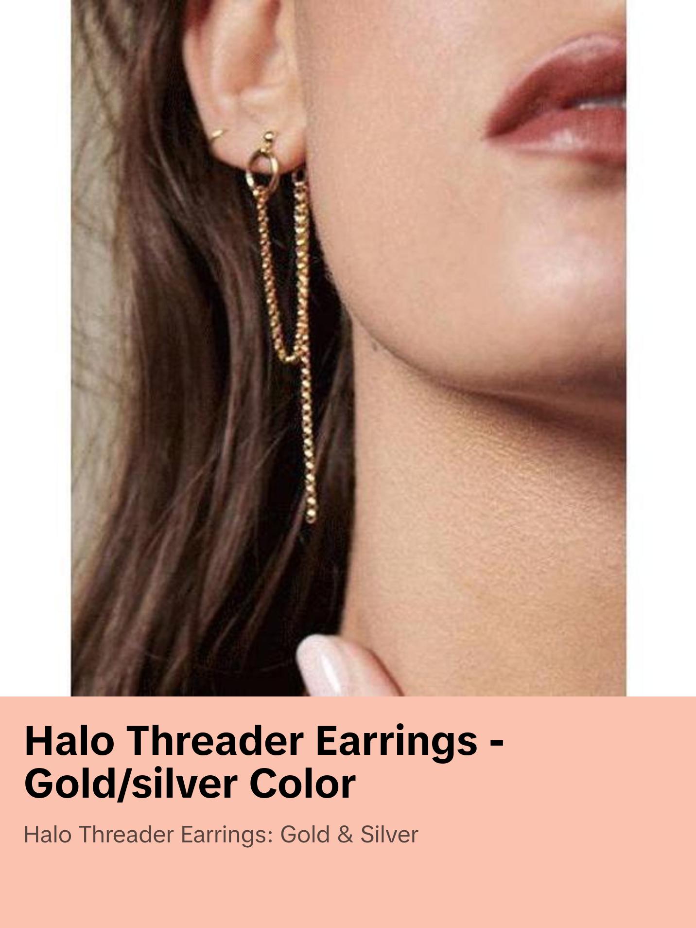 Halo Threader Earrings