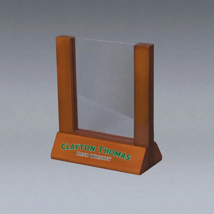 Wood Countertop Sign Holder - 4w x 6w #DW103 Min 1