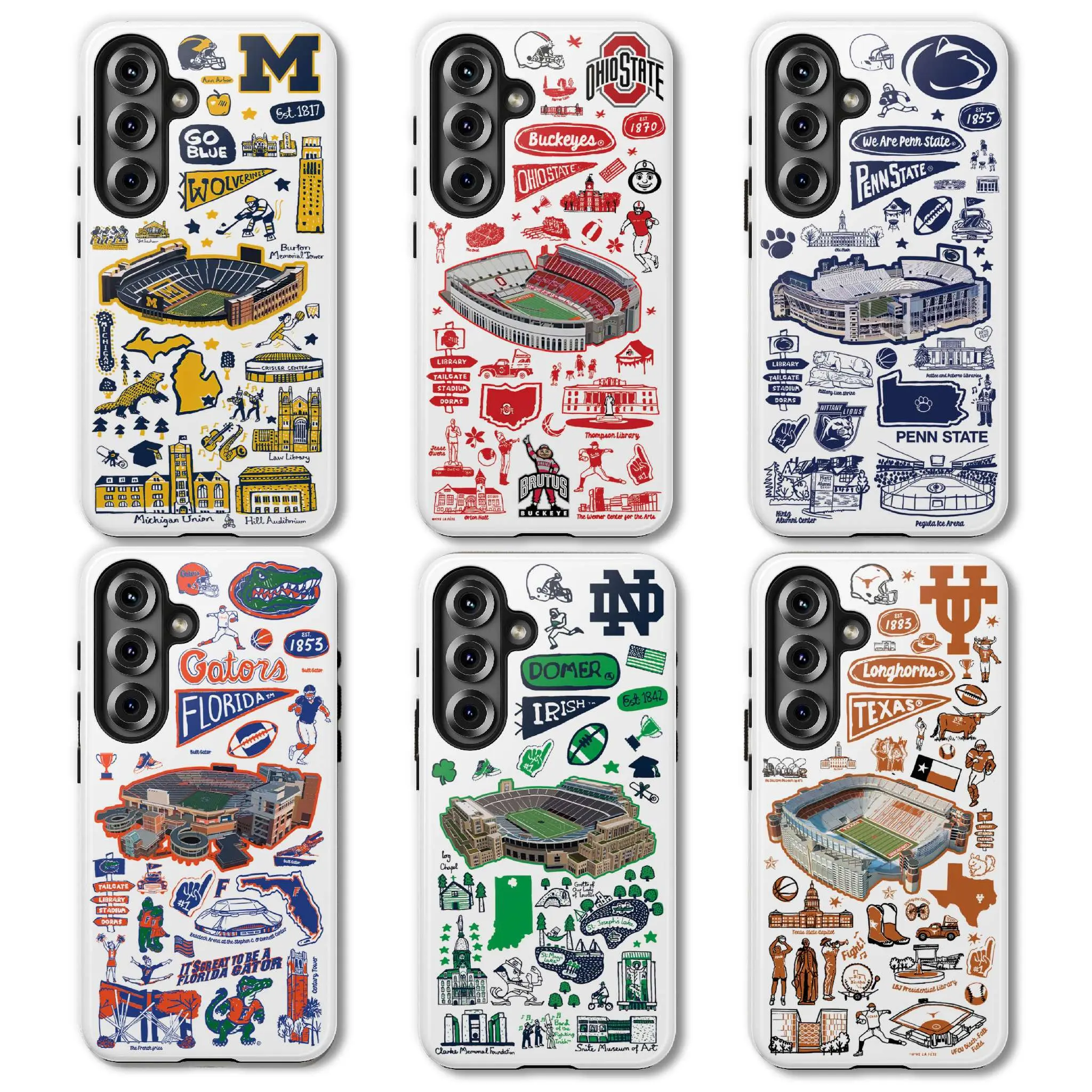 All Team College Football Phone Case for Samsung Galaxy S Serie, National Collegiate Athletic Association Team Collection Phone Cover, Gifts For Varsity College Sports, Galaxy S26 Ultra Plus