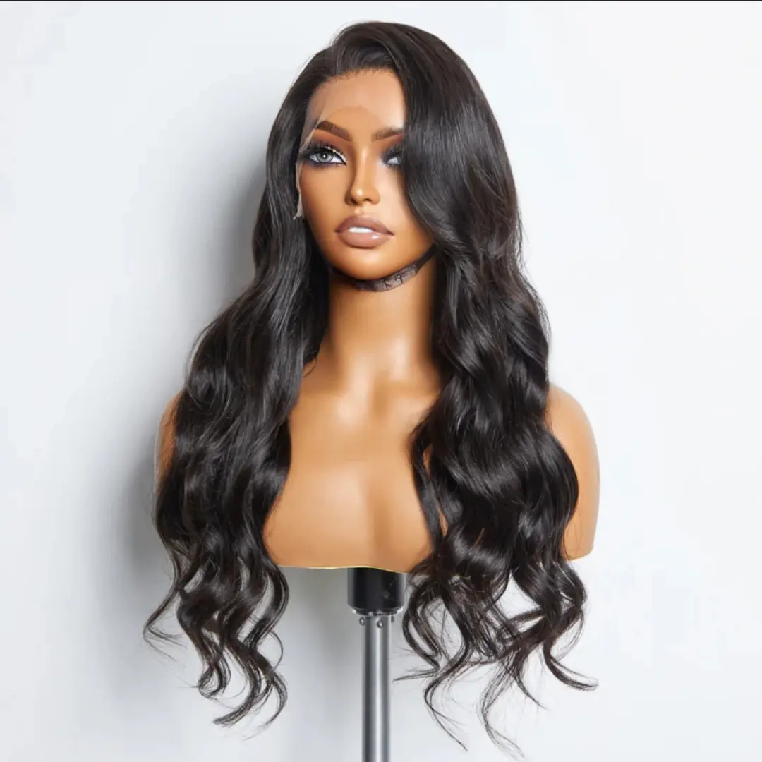 Maya 24 inch, 13x6 Glueless 3D Cap Pre-bleached Body Wave Transparent Lace Front Wig