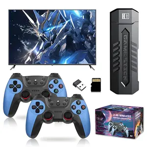 X2 Blue 128G Retro Game Stick 4K, Compatible With 40+ Emulator Video Console, Plug and Play Video Game Stick for TV, with 2 X 2.4G Rechargeable Wireless Controller