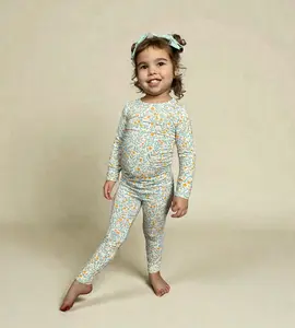 Matching Bamboo Toddler Two-Piece Set – Soft & Gentle for Sensitive Skin  (Sweet Petals)